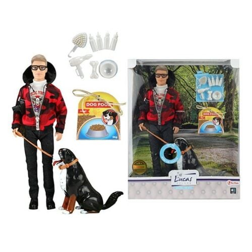 LUCAS Teenager Puppe Man mit "Hund mit Ton"