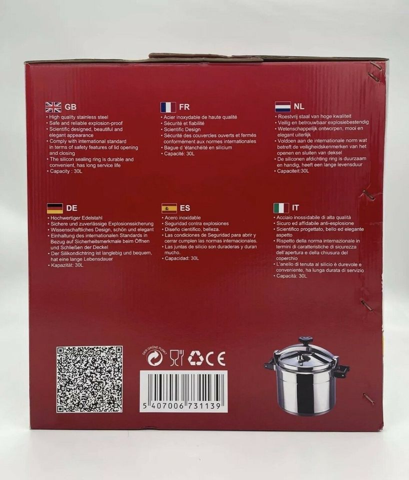 Schnellkochtopf Classic Aluminium Serie 30 L Suppentopf kochtopf