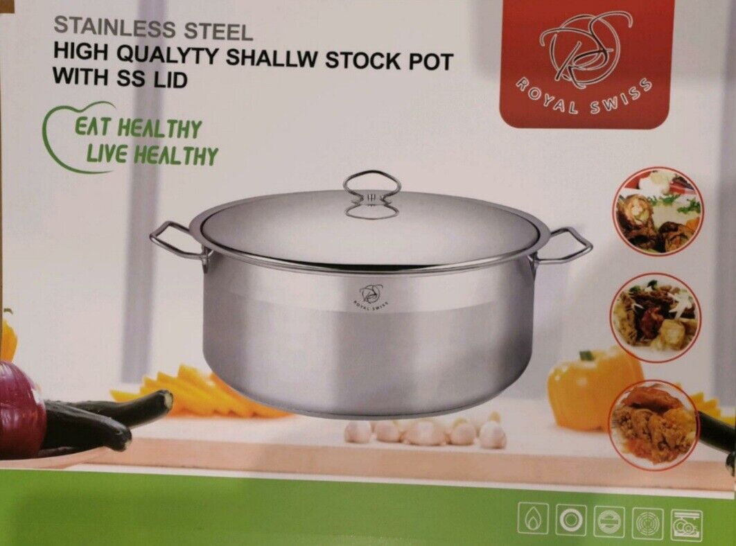 Edelstahl Kochtopf Bratentopf Suppentopf Deckel Induktion 36 cm