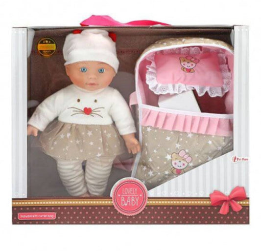 ToiToys Lovely Baby - Babypuppe mit Tragetasche