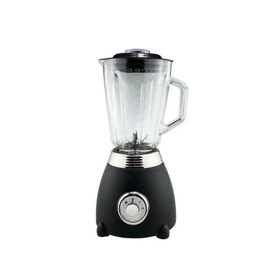 Standmixer Edelstahl Schwarz Smoothie Mixer Blender Glas Hochleistungsmixer 1,5L