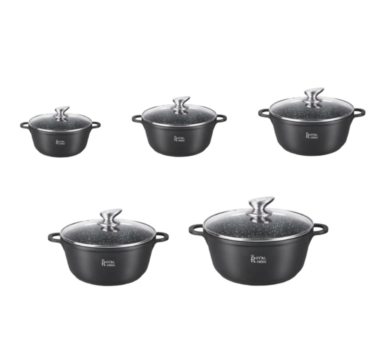 KASSEROLLE TOPF ROYAL SWISS Ø 28 CM 6,4L SCHWARZ