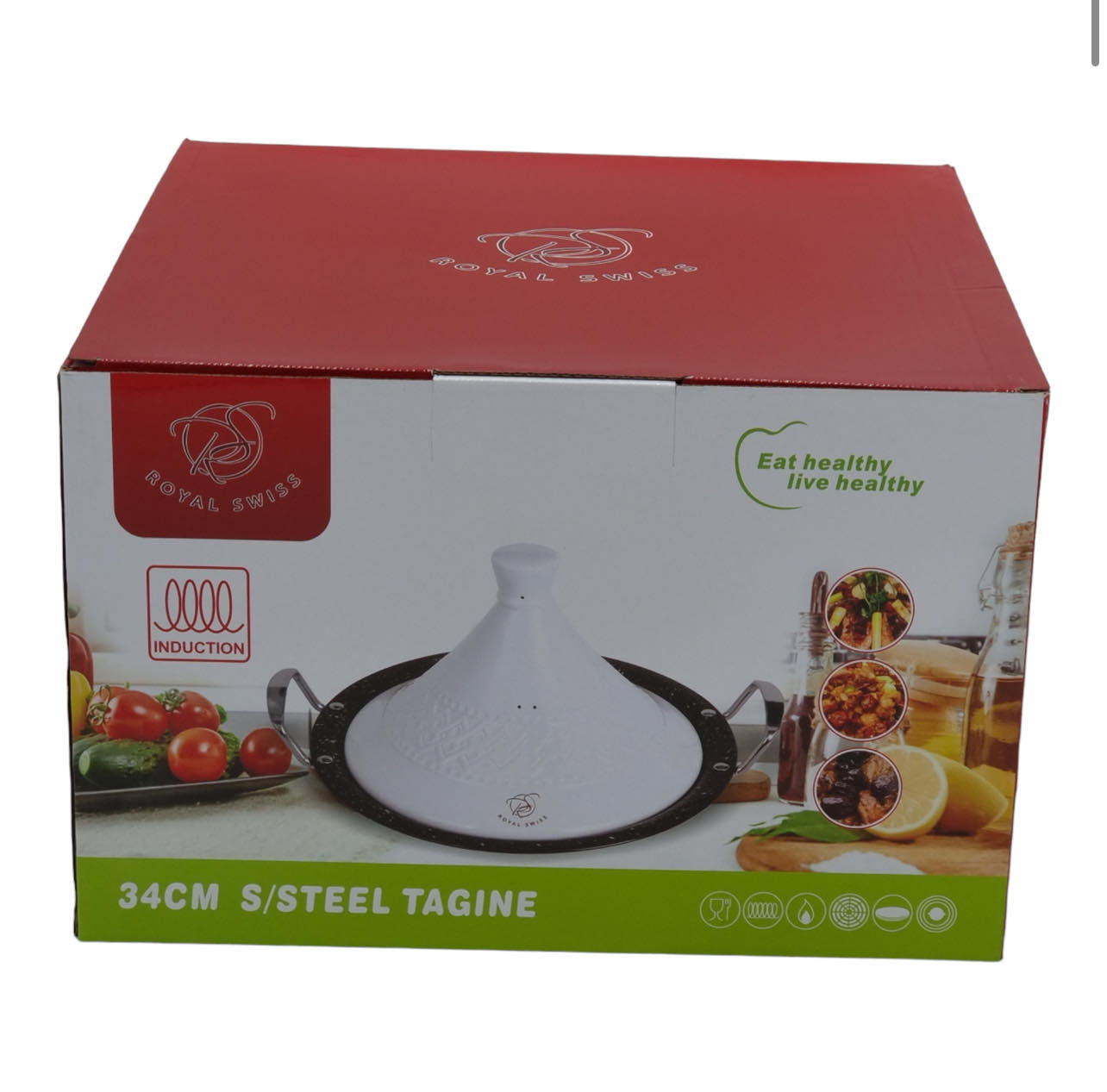 BRÄTER / GARTOPF, DAMPFGARER, STEEL TAGINE Ø 34 | ROYAL SWISS
