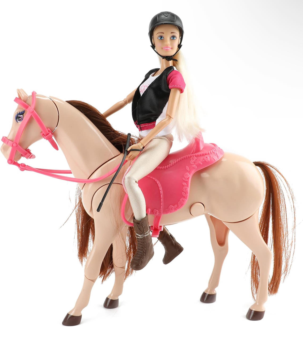 ARTICULOS CREADOS MANUAL -Lauren Teenage Doll on Movable Horse Puppen und Zubehör, Mehrfarbig 04114A