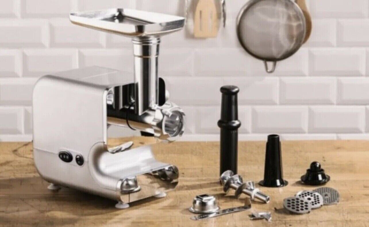 Profi Fleischwolf 1200W Wurst Fisch Spritz Gebäc