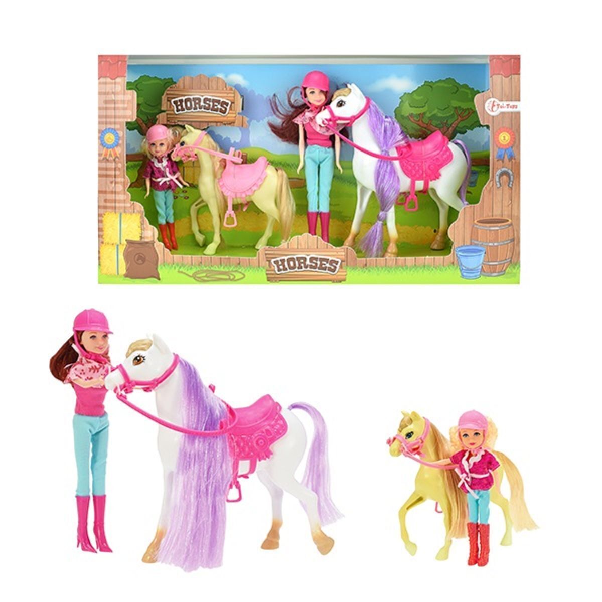 HORSES Teenager Puppen & Pferde Spielfiguren | Toi-Toys 06578 | Spielzeug ab 3