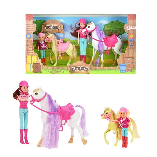 HORSES Teenager Puppen & Pferde Spielfiguren | Toi-Toys 06578 | Spielzeug ab 3
